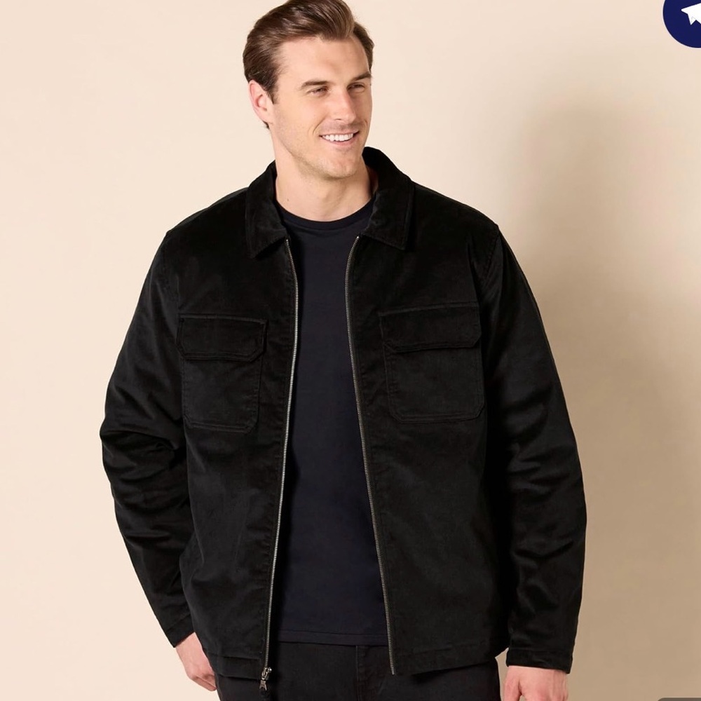 Amazon Essentials Navy Corduroy Zip up Jacket